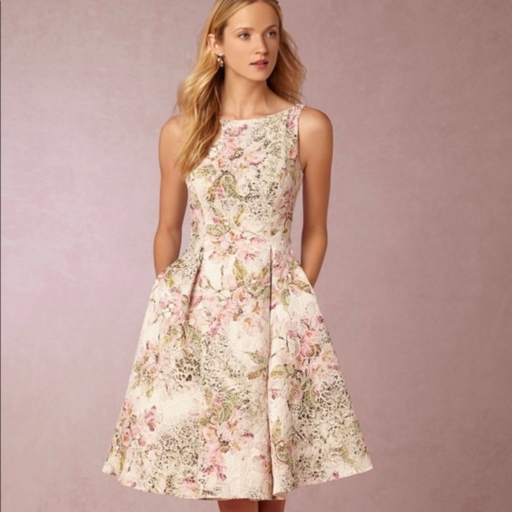 Anthro Adrianna Papell Gardenia dress - BHLDN